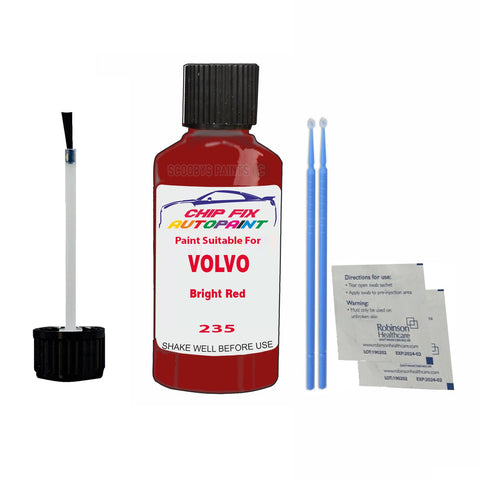Paint Suitable For Volvo 244 / 245 Bright Red Code 235 Touch Up 1991-1991