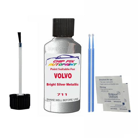Paint Suitable For Volvo S90 Bright Silver Metallic Code 711 Touch Up 2016-2022