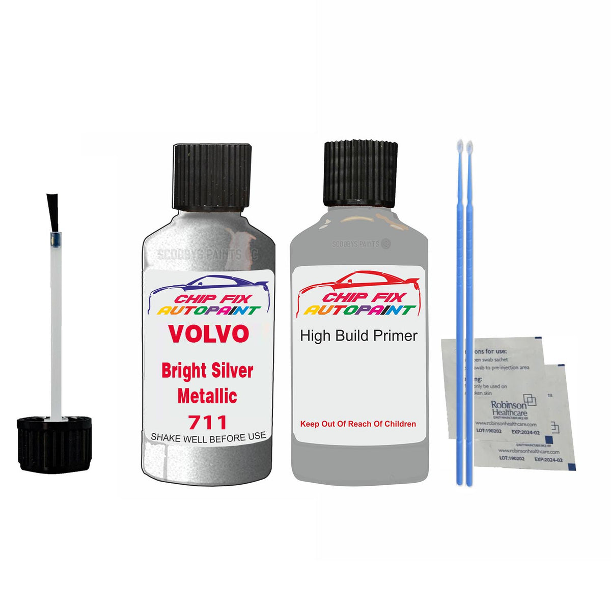 Paint Suitable For Volvo V70 Bright Silver Metallic Code 711 Touch Up ...