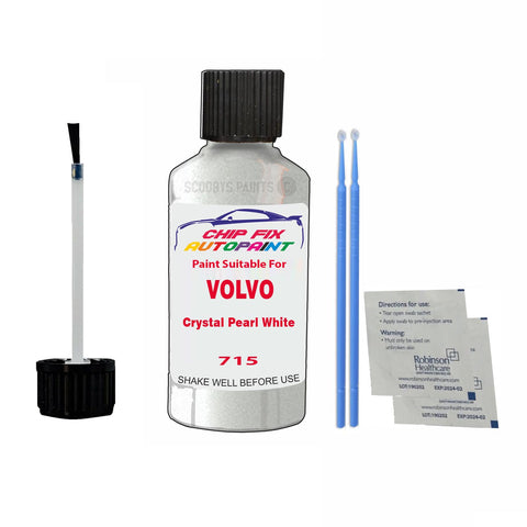 Paint Suitable For Volvo S80 Crystal Pearl White Code 715 Touch Up 2015-2015