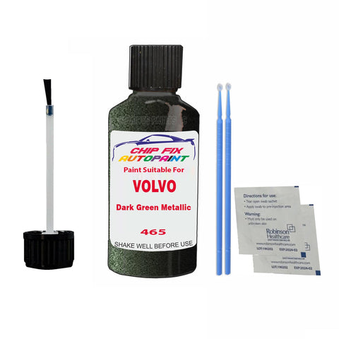 Paint Suitable For Volvo V70 Dark Green Metallic Code 465 Touch Up 2005-2007
