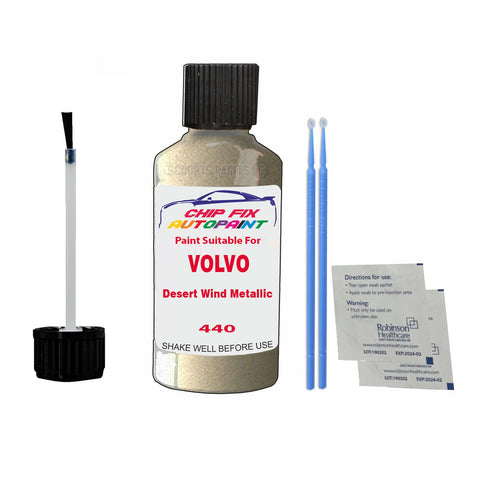 Paint Suitable For Volvo C70 Desert Wind Metallic Code 440 Touch Up 1999-2000