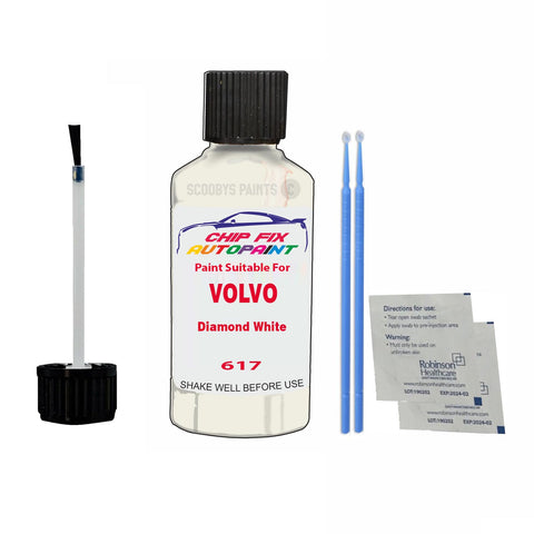 Paint Suitable For Volvo S80 Diamond White Code 617 Touch Up 2012-2013