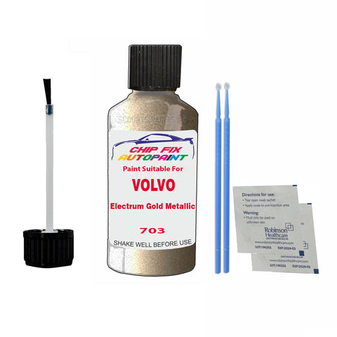 Paint Suitable For Volvo V60 Electrum Gold Metallic Code 703 Touch Up 2010-2013