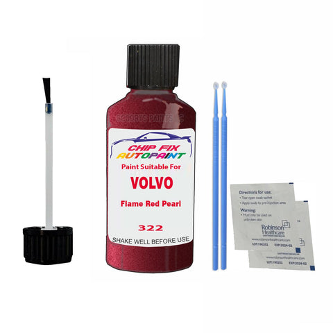 Paint Suitable For Volvo 940 / 960 Flame Red Pearl Code 322 Touch Up 1995-1997