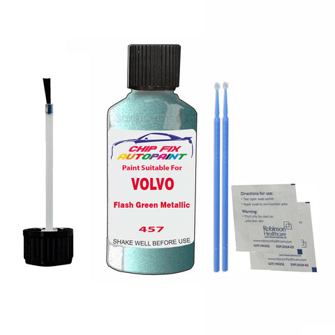 Paint Suitable For Volvo V70 Flash Green Metallic Code 457 Touch Up 2004-2005