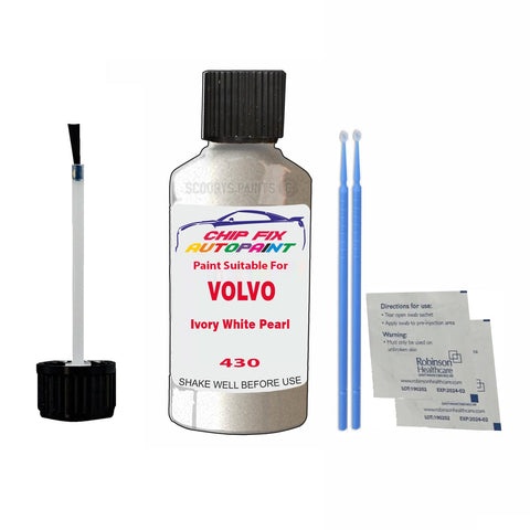Paint Suitable For Volvo 940 / 960 Sandstone White Pearl Code 430 Touch Up 1995-1996