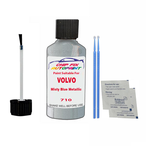 Paint Suitable For Volvo V40 Misty Blue Metallic Code 710 Touch Up 2012-2016