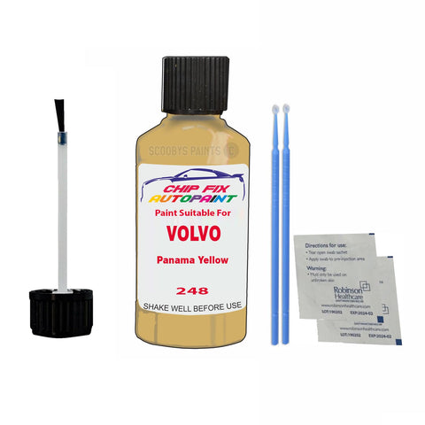 Paint Suitable For Volvo V40 Panama Yellow Code 248 Touch Up 2001-2002
