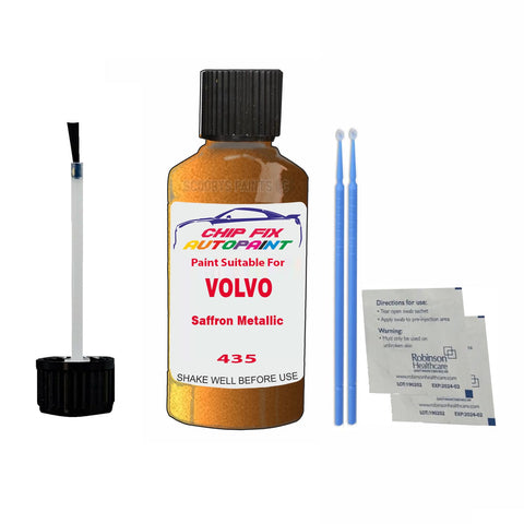 Paint Suitable For Volvo 940 / 960 Saffron Pearl Code 435 Touch Up 1996-1997