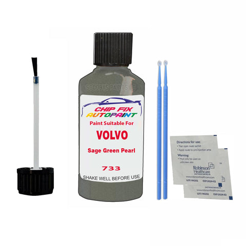 Paint Suitable For Volvo C40 Sage Green Pearl Code 733 Touch Up 2022-2023