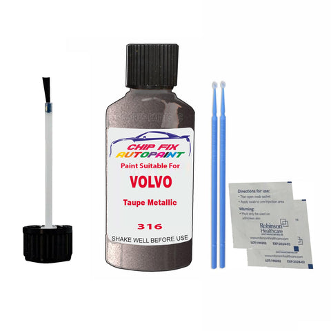 Paint Suitable For Volvo 244 / 245 Taupe Metallic Code 316 Touch Up 1991-1993
