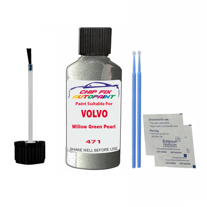 Paint Suitable For Volvo XC70 Willow Green Pearl Code 471 Touch Up 2005-2008