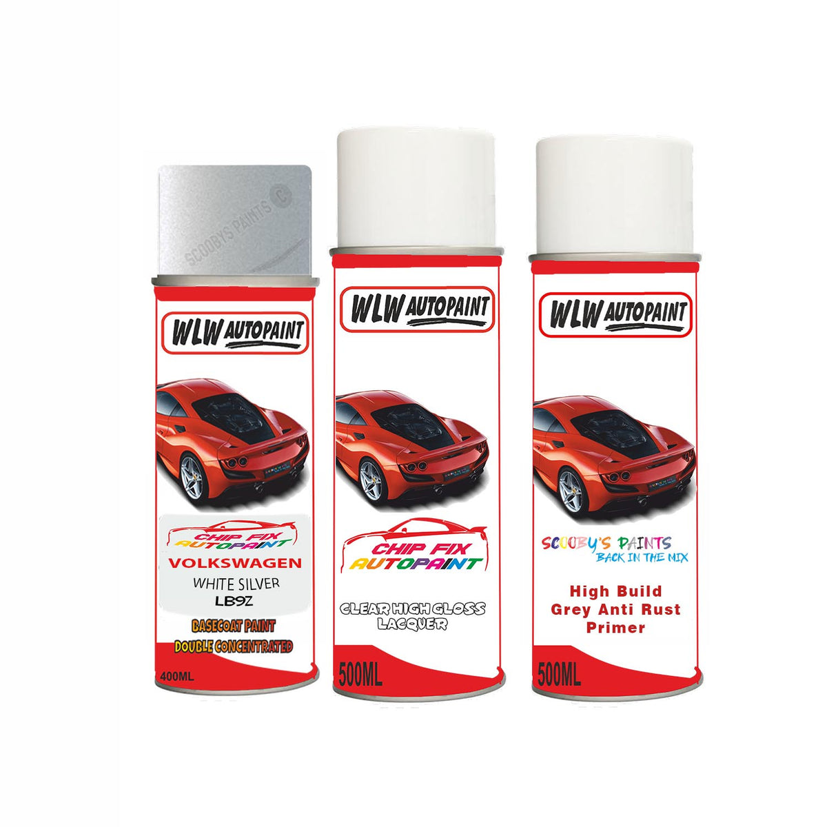 Paint For Vw Golf Gti White Silver LB9Z 2016-2022 Silver/Grey Aerosol ...