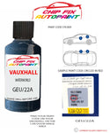 paint code location sticker Vauxhall Zafira Waterworld Geu/22A 2009-2015 Blue plate find code