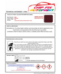 Data Safety Sheet Bmw 5 Series Wine Red 224 1987-1990 Red Instructions for use paint