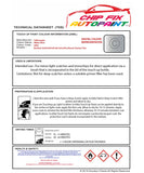 Data saftey sheet Golf Gti White Silver LB9Z 2016-2022 Silver/Grey instructions for use