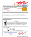 Data Safety Sheet Vauxhall Gt Yellow 9414 2007-2007 Yellow Instructions for use paint