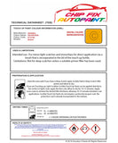 Data Safety Sheet Vauxhall Monaro Yellow Devil 871J/59U 2004-2005 Yellow Instructions for use paint