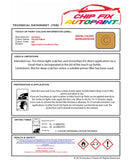 Data Safety Sheet Vauxhall Agila Yellow Punch 40K 2004-2007 Yellow Instructions for use paint