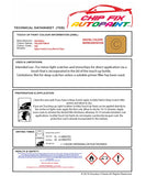 Data Safety Sheet Vauxhall Tigra Yellow Punch 40K 2004-2007 Yellow Instructions for use paint